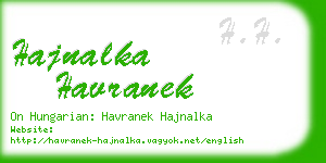 hajnalka havranek business card